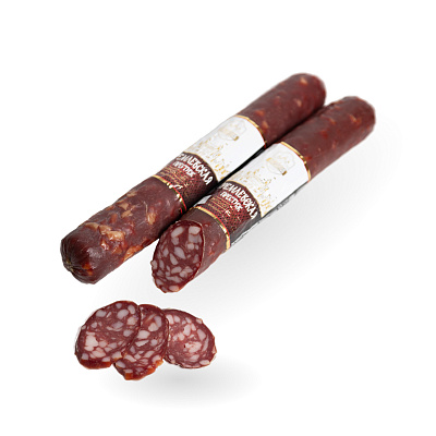 Колбаса сырокопченая Кремлевская престиж высшего сорта Калинковичи МК