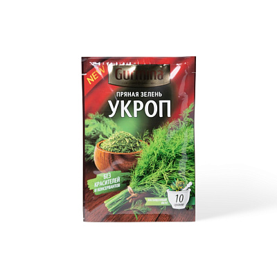 Укроп зелень сушеная ТМ Gurmina 10 г