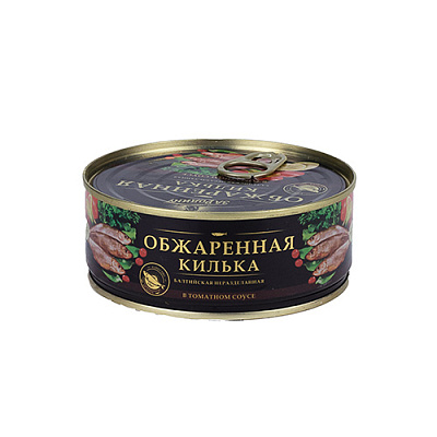Килька балтийская неразделанная обжареная в томатном соусе ТМ За Родину 240 гр