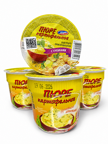 Пюре картофельное с гренками Тм Мира 40 гр