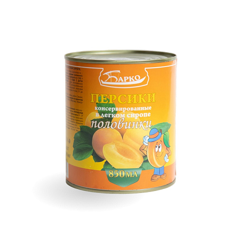 Персики в сиропе ТМ Барко 820 гр