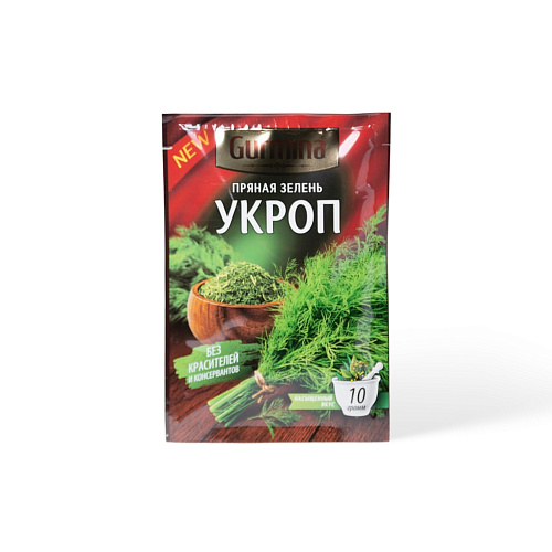 Укроп зелень сушеная ТМ Gurmina 10 г