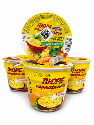 Пюре картофельное со вкусом овощей Тм Мира 40 гр