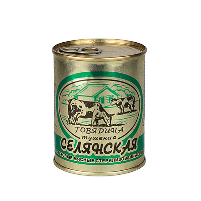 Консервы мясные Селянская говядина тушеная МК Березовский 338 гр