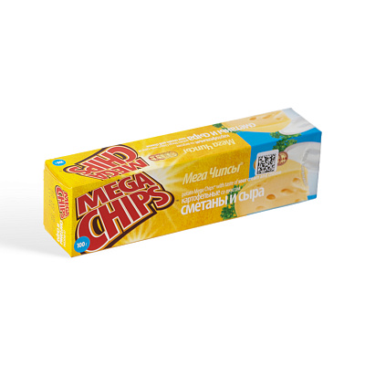 Чипсы картофельные Мегачипсы со вкусом сметаны и сыра ООО Белпродукт  100 гр