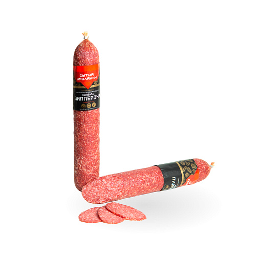 Колбаса сырокопченая Пепперони полусухая Тм Сытый Смолянин