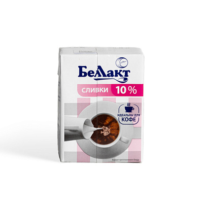 Сливки питьевые стерилизованные 10% 200гр Тм Беллакт