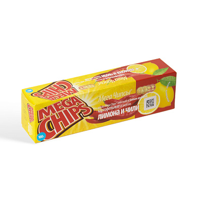 Чипсы картофельные Мегачипсы со вкусом лимона и чили ООО Белпродукт  100 гр
