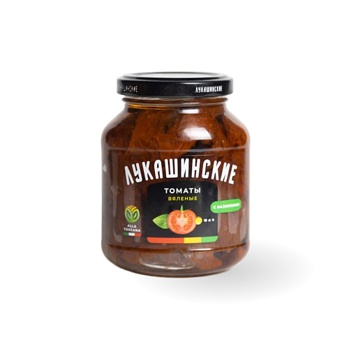 Томаты вяленые с базиликом Toscana ТМ Лукашинские 250 гр