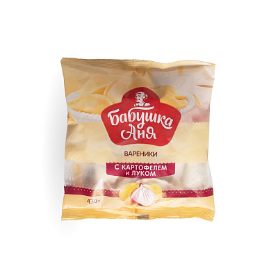 Вареники с картофелем и луком ТМ Бабушка Аня 430 гр