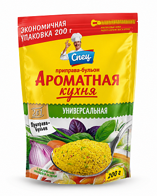 Приправа бульон Ароматная кухня универсальная ТМ Gurmina 200 г