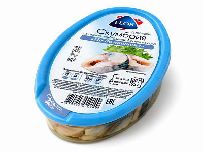 Скумбрия атлантическая соленая кусочки По-домашнему ТМ Леор 300 гр