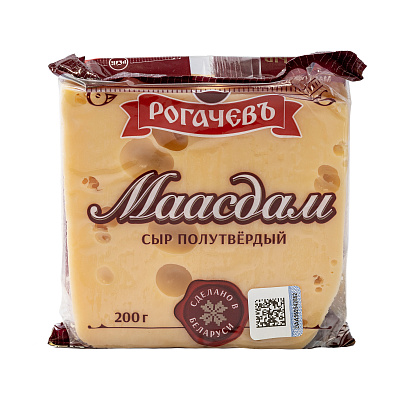 Сыр полутвердый Маасдам 45% 200 гр Тм Рогачевъ