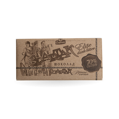 Шоколад Спартак Горький 70 % крафт ОАО Спартак 75 гр
