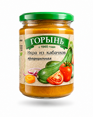 Икра из кабачков Традиционная ТМ Горынь 430 гр