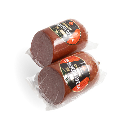 Колбаса варено-копченая Сервелат со вкусом Ореха высшего сорта Пинский МК