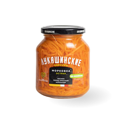 Морковка по-корейски острая ТМ Лукашинские 340 гр