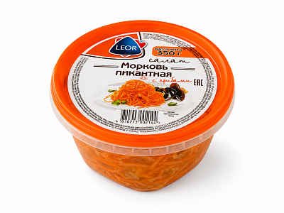 Салат Морковь пикантная с грибами ТМ Леор 350 гр