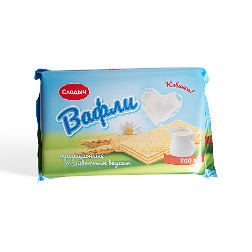 Вафли Традиционные со сливочным вкусом Слодыч 300гр