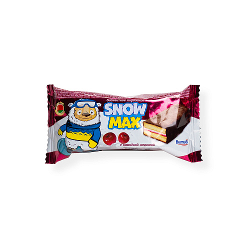 Пирожное бисквитное Сноу Макс с вишневой начинкой  Витьба 40 гр