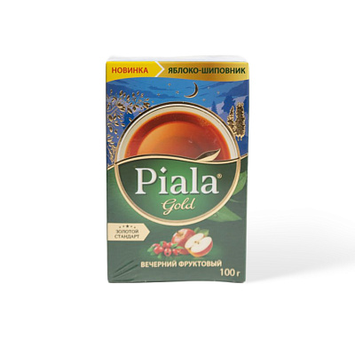 Чай черный вечерний яблоко шиповник Пиала Голд 100 гр