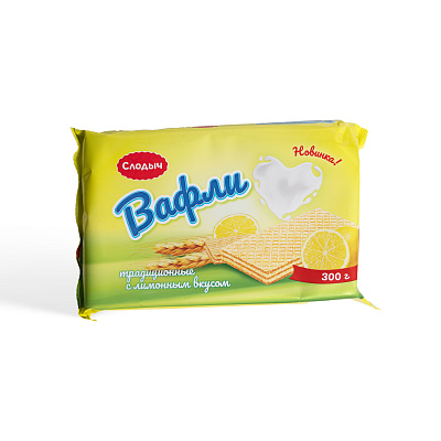 Вафли Традиционные с лимонным вкусом Слодыч 300гр