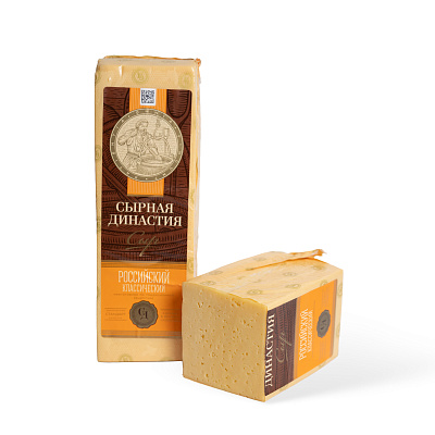 Сыр полутвердый Россиский классический 50 % ТМ Сырная Династия