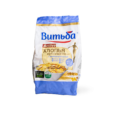 Хлопья мультизерновые с льняной клетчаткой Витьба 250 гр