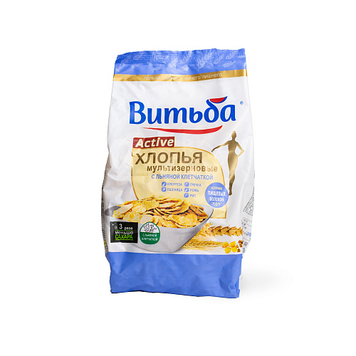 Хлопья мультизерновые с льняной клетчаткой Витьба 250 гр