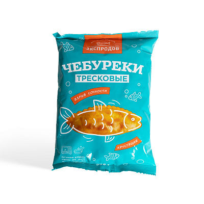 Чебуреки тресковые обжаренные во фритюре Тм Экспродов 500 гр
