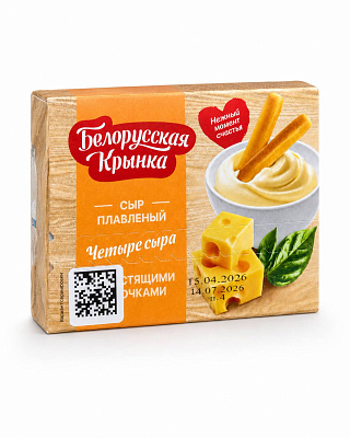 Сыр плавленый Четыре сыра 45% с хлебными палочками ТМ Рогачев 35 гр