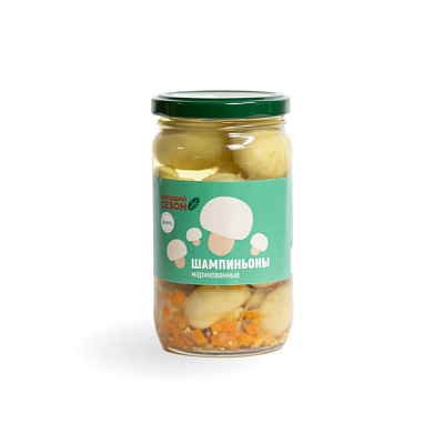 Грибы шампиньоны маринованные  ТМ Хороший Сезон 350 мл