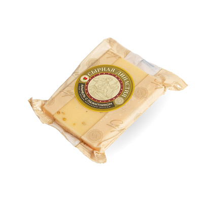 Сыр полутвердый Арамель с пажитником 50% ТМ Сырная Династия 180 гр