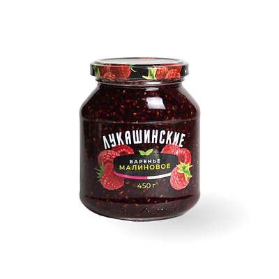 Варенье малиновое ТМ Лукашинские 450 гр