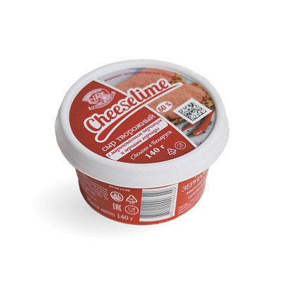 Сыр творожный с маринованным перчиком и зернами горчицы 50% ТМ Новогрудские Дары 140 гр