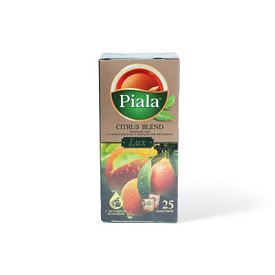 Чай зеленый с лемонграссом и экстракт женьшеня Пиала Люкс 25 пакетов