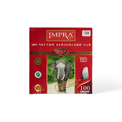 Чай черный Импра красная пачка с ярлыком 1,8г/ 100 пак