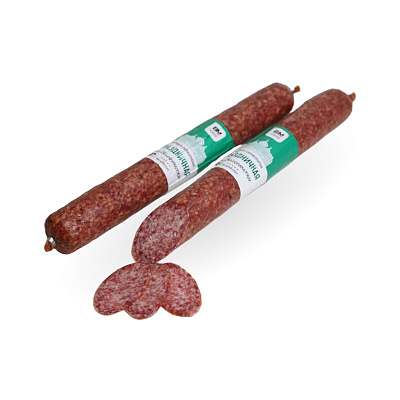 Колбаса сырокопченая Праздничная по-Волковысски высший сорт Волковыcский МК