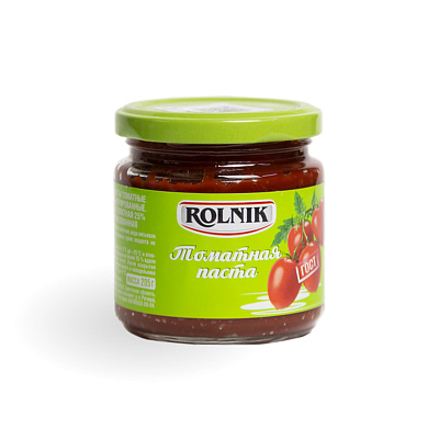 Томатная паста 25 % стекло ТМ Рольник 205 гр