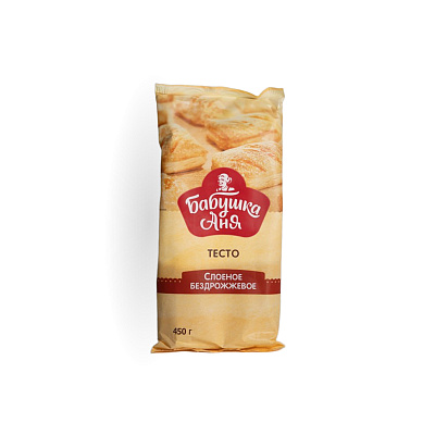 Тесто слоеное бездрожжевое ТМ Бабушка Аня 450 гр
