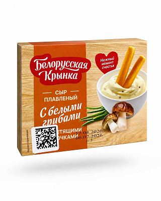 Сыр плавленый С белыми грибами 45% с хлебными палочками ТМ Рогачев 35 гр