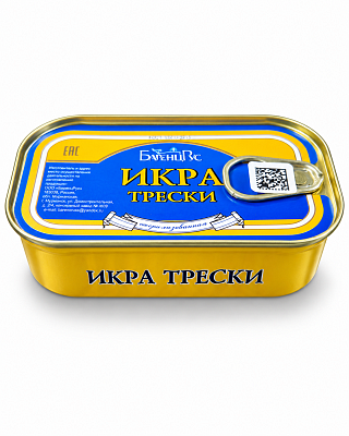 Икра трески ТМ БаренцРус 1150гр