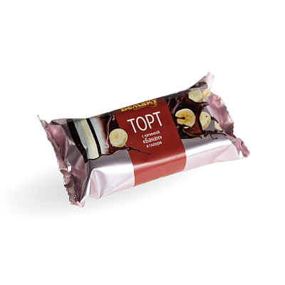 Торт с творожной начинкой Банан в глазури 24% 200гр Тм Беллакт