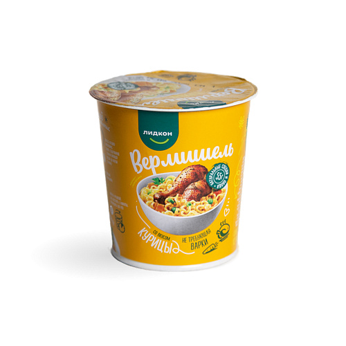 Вермишель со вкусом курицы не требующая варки Лидкон 55 гр