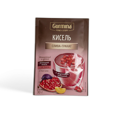 Кисель со вкусом сливы и граната ТМ Gurmina 30 г