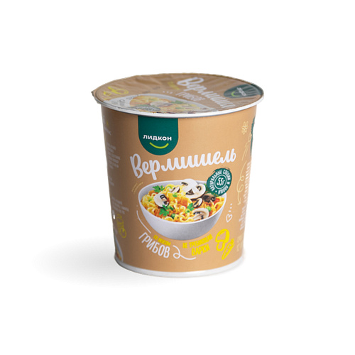 Вермишель со вкусом грибов не требующая варки Лидкон 55 гр