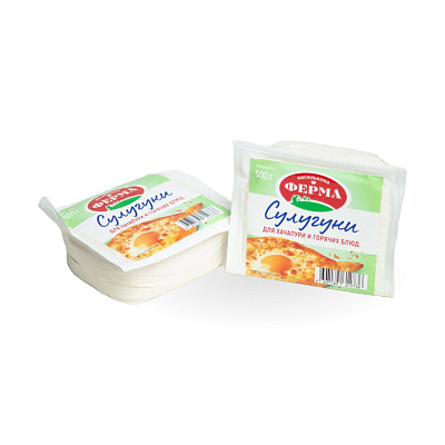 Сыр рассольный Сулугуни 40% ТМ Василькова Ферма 500 гр