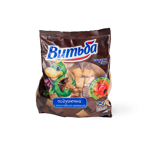 Подушечки с начинкой шоколадной Витьба 250 гр