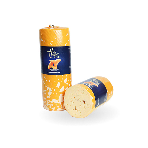 Сыр полутвердый Салями с лисичками  45% Тм Антон Палыч