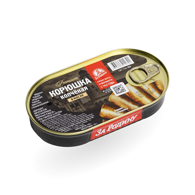 Корюшка европейская копченая в масле Тм За Родину